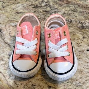 Converse Kids' Coral Canvas Sneakers